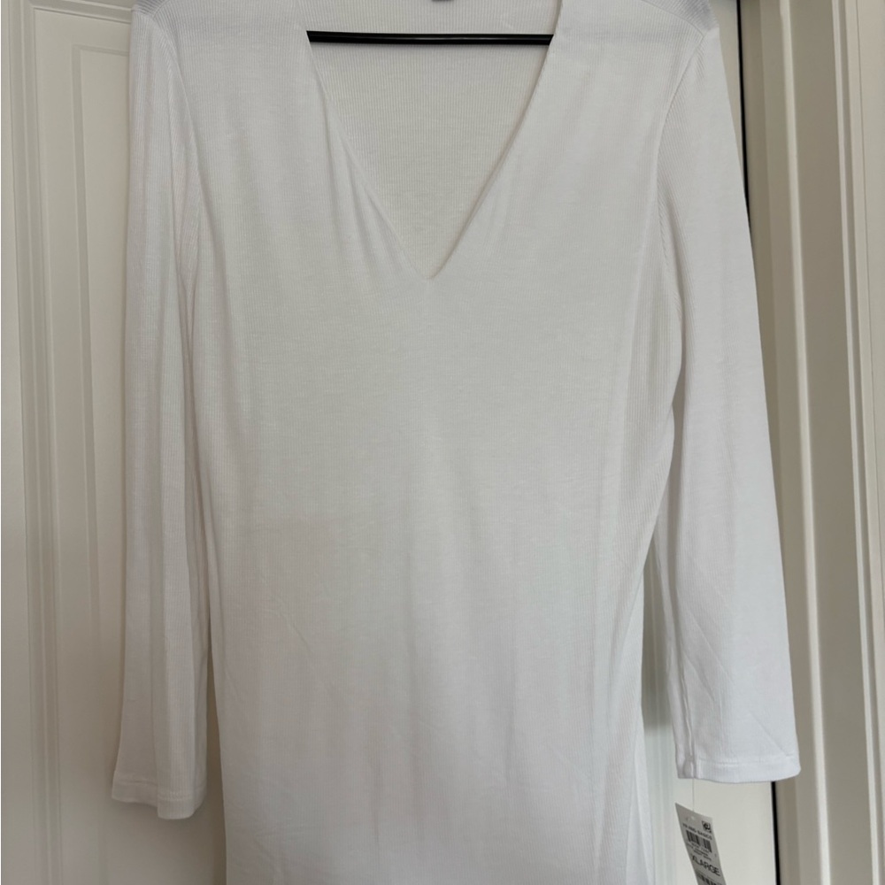 INC International Concepts White Long Sleeve Top
